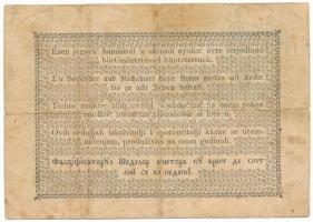 1848. 1Ft "Kossuth bankó" hátoldali szövegben sajtóhiba: a cirillbetűs román szöveg utolsó...