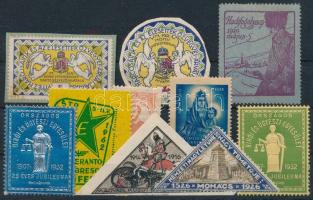 1914-1932 10 db régi magyar levélzáró és segélybélyeg