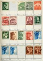 6 db A5-ös cserefüzet, benne vegyes külföldi bélyegek sok némettel, kb 5.000 db bélyeg