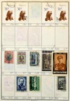 6 db A5-ös cserefüzet, benne vegyes külföldi bélyegek sok némettel, kb 5.000 db bélyeg