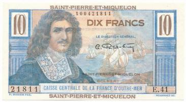 Saint Pierre és Miquelon DN (1950-1960) 10Fr T:UNC Saint Pierre and Miquelon ND (1950-1960) 10 Francs C:UNC Krause P#23a