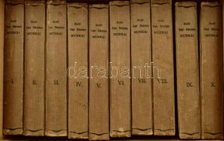 Gróf Vay Sándor Munkái. I-X. kötet. [Teljes]. Gergely Imre, Hegedűs László, Heyer Artur, Neogrády An...