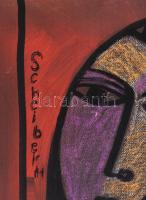 Scheiber H jelzéssel: Társaság. Olaj, vászon. 70x50 cm. Keretben