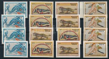 1971 Pannóniai mozaikok 3 db sor + vágott sor + 2 db blokk