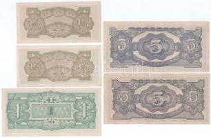 Mianmar / Japán megszállás DN(1942) 1/2R "BD" (2x) + 1R "BD" + DN(1942-1944) 5R ...