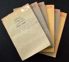 6 db A5-ös cserefüzet, benne kb 5.000 db vegyes külföldi bélyeg