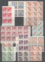 Régi bélyegek összeállítása a Turuloktól, nagyrészt összefüggésekben, nagyalakú berakólap mindkét oldalán