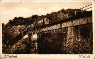 1934 Lillafüred (Miskolc), viadukt, vasúti híd, vonat (EK)