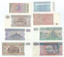 Mianmar 1990-1997. 50p - 100K (8xklf) T:UNC,AU, közte egy F szép papír
Myanmar 1990-1997. 50 Pyas -...