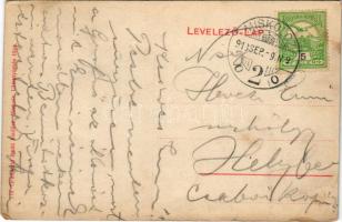 Miskolc, Széchenyi utca éjjel, Kepes nagy szálloda és kávéház, Fonciere pesti biztosító, villamos me...