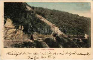 1904 Miskolc, Alsó-Hámor, alagút, a címzett Keszlerffy Jánosné benedekfalvi Luby Mária. Ferenczi B. kiadása (r)