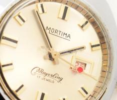 Mortima Mayerling 17 köves mechanikus karóra, fém szíjjal, működik, napkijelzéssel, d: 4 cm