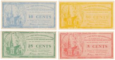 Amerikai Egyesült Államok / New York / Schenectady 1948. 5c-50c (4xklf) a Schenectady-beli Első Holland Református templom 150. évfordulójának alkalmából kiadott emlékkiadások T:AU USA / New York / Schenectady 1948. 5 Cents - 50 Cents (4xdiff) "150th anniversary of the First Dutch Reformed Church in Schenectady" commemorative issues C:AU