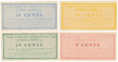 Amerikai Egyesült Államok / New York / Schenectady 1948. 5c-50c (4xklf) a Schenectady-beli Első Holl...