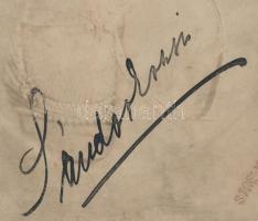 1913 Sándor Erzsi (1883-1962) opera-énekesnő, császári és királyi kamaraénekesnő autográf aláírással...