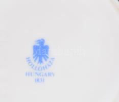 Hollóházi Szász Endre által tervezett mintával díszített porcelán váza. Matricás, jelzett, minimális...