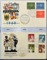 NSZK 1958-1970 kb 180 db FDC fotóalbumban (Mi EUR cca. 1.100.-)