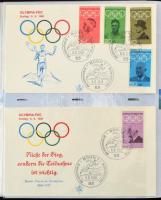 NSZK 1958-1970 kb 180 db FDC fotóalbumban (Mi EUR cca. 1.100.-)