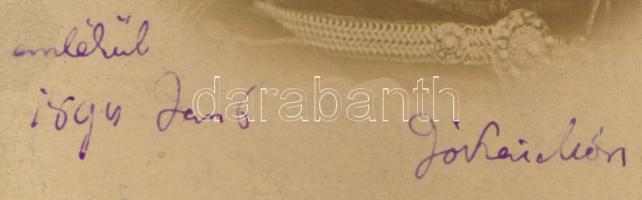 1894 Jókai Mór (1825-1904) író, országgyűlési képviselő, főrendiházi tag díszmagyaros portréja, a ké...