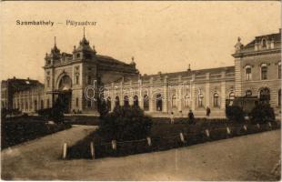 Szombathely, pályaudvar, vasútállomás. H. M. Sz. 4221.