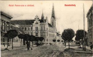 Szombathely, Faludi Ferenc utca a zárdával. Sulzbek Juliska kiadása (fl)
