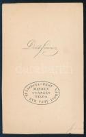 cca 1870 Deák Ferenc (1803-1876) ülő portréja, vizitkártya Simonyi pesti műterméből, a verzón Deák F...