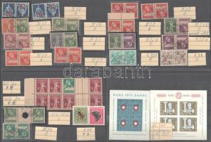 Svájc füzetösszefüggés gyűjtemény 12 db 4 soros stecklapon (Mi EUR 1.880.-) Ritka kínálat!!