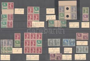 Svájc füzetösszefüggés gyűjtemény 12 db 4 soros stecklapon (Mi EUR 1.880.-) Ritka kínálat!!