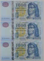 2011. 1000Ft (3x) sorszámkövetők "DC 3578843 - DC 3578845" T:UNC Adamo F55N