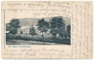 1912 Rahó, Rahau, Rakhiv, Rahovo (Máramaros); Erdőhivatal. Rosenblüth Emanuel kiadása / forestry (ázott / wet damage)