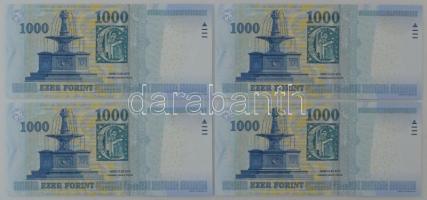 2009. 1000Ft (4x) sorszámkövetők "DC 2684809 - DC 2684812" T:UNC