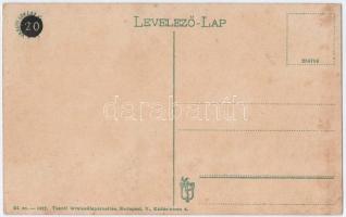 Sopron, Várkerület, villamos, piac, Lang Frigyes üzlete. Vasúti levelezőlapárusítás 24. sz. - 1917. ...