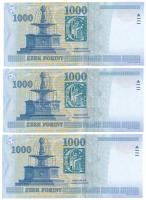 2005. 1000Ft (2x) sorszámkövetők "DB 0332596 - DB 0332598" T:UNC