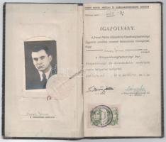 1946 Egyetemi leckekönyv híresebb tanárok aláírásával, pl. Erdődi-Harrach Géza, Laky Dezső, báró Kaas Albert, stb.