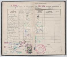 1946 Egyetemi leckekönyv híresebb tanárok aláírásával, pl. Erdődi-Harrach Géza, Laky Dezső, báró Kaa...