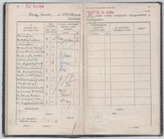 1946 Egyetemi leckekönyv híresebb tanárok aláírásával, pl. Erdődi-Harrach Géza, Laky Dezső, báró Kaa...