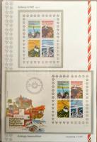 Svájc 1986-1987 elsőnapi lap gyűjtemény, benne FDC, bélyegzett és postatiszta bélyeg, szép album bor...