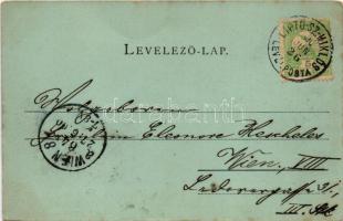 1900 Liptószentmiklós, Liptovsky Mikulás; látkép este holdfényben. Sochán P. kiadása / general view ...