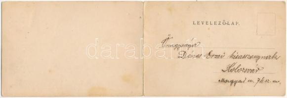 1903 Liptószentmiklós, Liptovsky Mikulás; látkép. Steier Izidor kiadása, 2-részes kihajtható panorám...