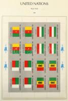 ENSZ postatiszta bélyeg és FDC gyűjtemény, nagyalakú albumban