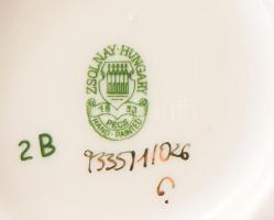 Zsolnay pillangó mintás váza, jelzett, hibátlan, m: 21 cm