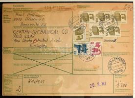 NSZK levélgyűjtemény Prinz albumban. A levelek mind Abu Dhabiba mentek, főleg alánlott légi levelek ...