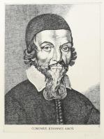 Jurida Károly (1935-2009): Comenius Johannes Amos portréja. Rézkarc, papír, jelzett, 39×29,5 cm