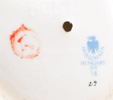 Hollóházi lány tállal. Jelzett, hibátlan, m: 19 cm