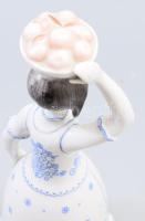 Hollóházi lány almákkal. Jelzett, hibátlan, m: 23 cm