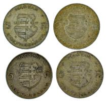 1947. 5Ft Ag "Kossuth" (4x) T:XF-F patina Adamo F8.1