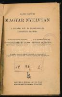 Glósz-Reöthy: Magyar nyelvtan. Bp., Lampel. Félvászon kötés, belül a gerincnél sérült, viseltes álla...