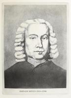 Tassy Béla (1942-): Hatvani István portréja. Rézkarc, papír, utólagos jelzéssel, 40×29 cm