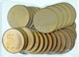 2021. 5Ft Cu-Ni-Zn "75 éves a Forint" (30db, 6xklf) ötször a teljes sor! T:AU
