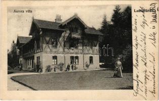 1906 Lublófüred, Lubló-fürdő, Kúpele Lubovna (Ólubló, Stará Lubovna); Auróra villa. Blatniczky István kiadása / villa (kis szakadás / small tear)
